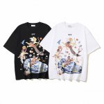1139# Off-White纯棉260G重磅天使汽车壁画印花短袖T恤 黑色 白色 S M L Xl