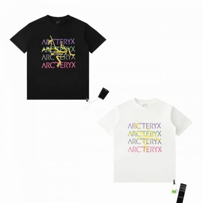 顶级复刻 Arc'teryx 始祖鸟夏季新款七彩Logo印花短袖T恤 官网同步 男女同款 小红书热门爆款 各大网红博主纷纷上身 强烈推荐 面料：32S双纱300