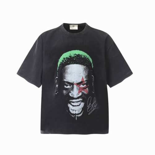 Vt9114 Rodman 罗德曼球星Big Face人像数码直喷印花复古水洗做旧短袖T恤 小领口设计 白墨数码直喷印花 高街复古重磅做旧水洗Vintage短袖