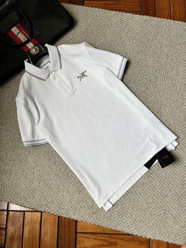 鸟’25Ss新款春夏短袖翻领T恤polo，最高版本客供定制高端朱地面料简单时尚款，拼色螺纹超级好看！经典Logo简单大方的款式！满满的高级感，四季可穿。简欧风格