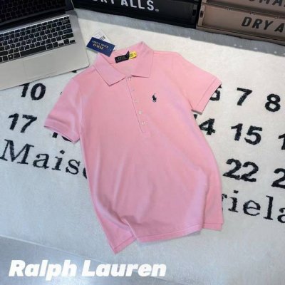 ralph Lauren拉夫劳伦经典小马刺绣翻领女款修身版Polo短袖 女款 -面料：采用原版一比一定织定染320G空气层珠地棉。同缸染色螺纹，成衣水洗落色，无