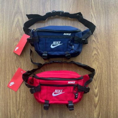 nike耐克大容量多功能运动休闲腰包单肩包 斜挎包 颜色：深蓝色 红色 尺寸：26X16X08Cm 1075