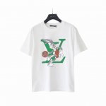 实拍细节图 +尺码表 Louisvuitto Lv 路易威登数码喷印篮球兔Logo短袖 定制250G双纱纯棉面料 定制皮标 柔顺手感 宽松版型设计 简约又不失时