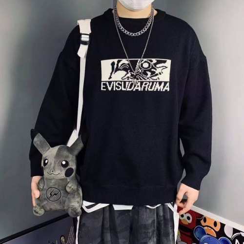 上新170 evisu 福神标志达摩针织洋气圆领线衣 原版定制细腻舒适面料 面料高弹上身包裹性完美 Logo立体超级高级洋气当下最火的一款单品 爆款 大厂完美做