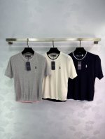 拉夫Polo Ralph Lauren短袖针织，经典圆领设计，三种颜色可选：灰色、白色、深蓝色。面料舒适，适合日常休闲穿着。3色3码Sml 。T226B