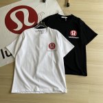 主图 夏季品质短袖Lululemon 露露乐蒙专柜同款早春系列 Lulu前后Logo印花圆领短袖T恤男女同款 定织定染纯棉240克重洗水面料，做工精细。男女同款