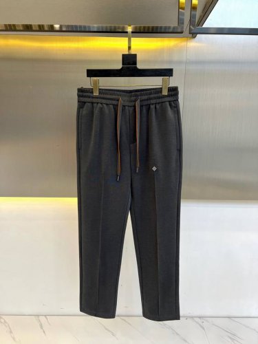 loro Piana 诺悠翩雅Lp -2025老钱风轻奢桑蚕丝抽绳休闲直筒运动裤，质感超强，面料采用100%木浆制造 高强超柔生物基纤维混纺面料，天然环保，保型