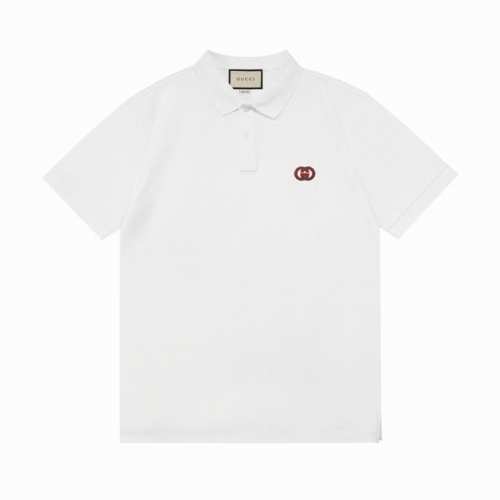 p110 Gucci 古驰 2025新款 双G刺绣Logo 情侣款 休闲Polo衫 ·定制珠地棉面料 ·进口田岛机刺绣工艺 ·领标吊牌主唛三标齐全 颜色：白色