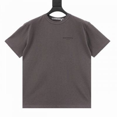 Alexander Wang 亚历山大王 25Ss 满天星满钻烫钻短袖T恤 采用定织定染 G长绒棉 螺纹面料同缸定染 重工水洗酵素成衣炒雪花工艺 打造做旧复古黑