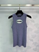 P240Chane*25Ss早春新款 字母微标背心针织丨独家高版出品！定制Yb进口纱线织造 定色定染 完美还原品相 柔软亲肤 舒适有型 呈现明显毛绒料质感更显份