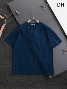 Dior 迪奥 微宽版 Cd 微宽版型S-Xl 25Ss永远不败 经典款 永久精品 专柜永恒经典款 Cd提花满印字母Logo图案 重工艺 男女同款 短袖T恤 棉