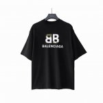 实拍细节图+尺码表 balsenciaga巴黎世家毛绒拼接硅胶短袖T恤 最高版本 定制面料270克100%双纱棉 字母毛绒硅胶立体烫画工艺设计 辅料 开模原版过