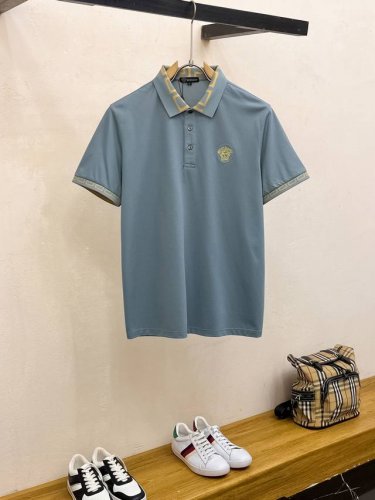 范思哲 %新疆长绒棉 面料柔软舒适透气 2025 夏季 限量款短袖Polo系列 -