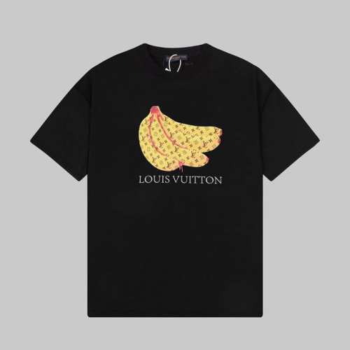 上新款号 B200 louis Vuitton 路易威登 黄色香蕉图案印花短袖T恤 定制280克同缸染面料 手感非常舒服 春夏最新砖柜同步 Os落肩版型 时尚又
