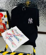 Mlb 带Nfc芯片识别高版本 高版本带芯片Mlb夏季新花印花休闲宽松情侣款 短袖T恤 1013 细节:版本一比一复刻 吊牌 领标 水洗 面料 采用40织双纱3