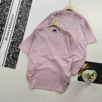 尺码Xs-L做旧破洞 Balenciaga 巴黎世家 2025夏季新品后背梵文字母Logo水洗磨烂破洞做旧短袖T恤 本市场No.1的质量 真正天花板品质 全部原