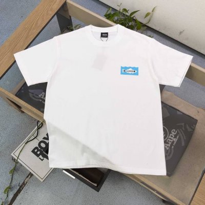 款号 Xbnb079 高版本 2025新款Stussy斯图西小鱼图案Logo字母印花休闲情侣宽松短袖T恤 经典永远不会过时 人手必备款 260G纯棉精梳棉不起球