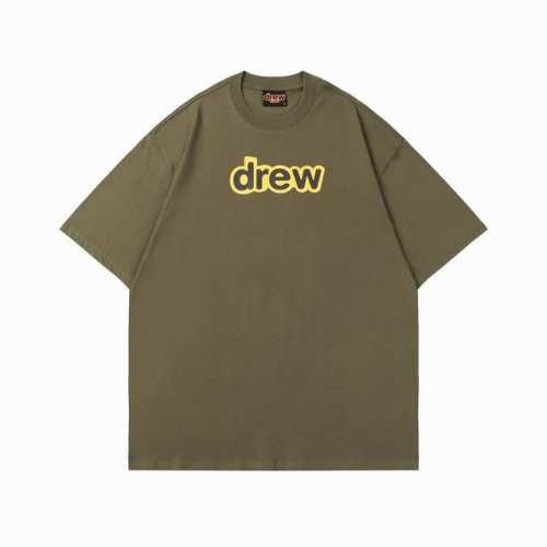 drew 笑脸短袖T 字母款 #802 定织定染32支230克双纱棉面料 进口胶浆印花，领口纯棉螺纹定制，不易变形，可区别市场版本，开模定制新款吊牌 水洗标 原