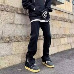 oc-443 fog 高街牛仔裤 四季百搭 基础百搭款 男女百搭驾驭 情侣同穿 版型显瘦显高 上衣穿什么都可以轻松搭配 -面料定制经过一流的高工艺水洗 质地紧密