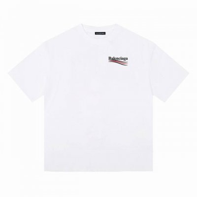 balenciaga巴黎世家可乐波浪短袖半袖T恤 采用230G双纱100%精梳纯棉面料 螺纹定织定染无色差！采用过肩拉条工艺，百洗不变形！ -采用高端印花，百洗