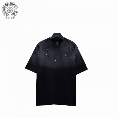 chromehearts 克罗心 25Ss流星烫钻金属Logo短袖 面料采用进口机器织造而成 布面纹路的独特性创造出完美的成衣效果 面料采用净布260克重 搭配