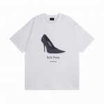 Balenciaga 巴黎世家2025 Ss 高跟鞋前后直喷印花短袖T恤 本市场No.1的质量 真正天花板品质 全部原版开发注意细节图 避免被盗图商家混发 正确