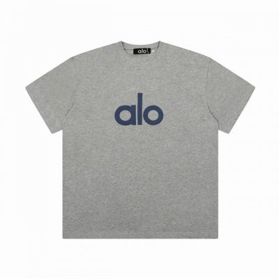 a001# Alo 25年新款春夏圆领宽松发泡印花T恤 新升级两头折手工主麦 还原柜台 240G新疆长绒棉顶级双纱 这里承诺100%实重240G面料 支持鉴定