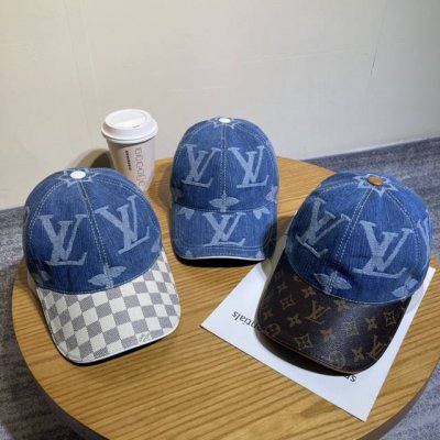 lv牛仔拼色棒球帽