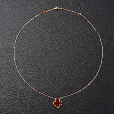 Van Cleef Arpels梵克雅宝Vca 经典四叶草项链 红色 #纯银镀金版本 附全套包装，包装损坏扣除30元，谢谢谅解