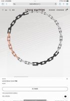 Lv路易威登竹节香槟金拼色项链 配全套包装 本款 Monogram Chain 项链于新季示范繁复设计与硬朗型格的融合 粗犷链环释放工业气息 Monogram