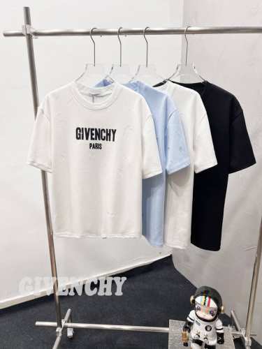款F74 纪梵希 小书本标配 高版 纪梵希Givenchy Gvc新款火烧云激光破洞字母印花大破洞圆领短袖 康利数码直喷印花 专柜同步上新 男女同款现货发售 颜