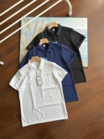 Hazzys哈吉斯2025夏季新款男士商务休闲T恤短袖Polo衫 春新品高端修身版桑蚕丝珠地棉间条领Polo衫 柜子同步：简洁复彩条短袖！非常的简洁大气！任何人