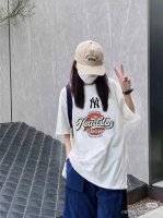 a297# Mlb Ny洋基队专柜同步新款前后Logo字母涂鸦印花男女同款情侣T恤 纽约街头风古着复古短袖T恤 新疆精梳棉面料 手感软糯细腻 上身充满质感 非常