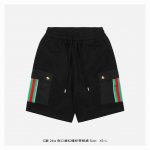Gucci 古驰 24Ss 侧口袋红绿织带短裤 灵感源自八十年代复古，定制面料，官方同款，同缸染面料，手感舒服，时尚又个性，超级百搭好看的一款，男女都非常合适，