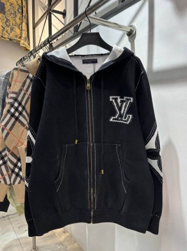 款号：Zmr07# Louis Vuitton 路易威登25Ss 嵌花羊毛拉链连帽夹克外套男女款 Lv超高版本 克重拉满 很高级很顶的滑雪版本 设计感很强的一款