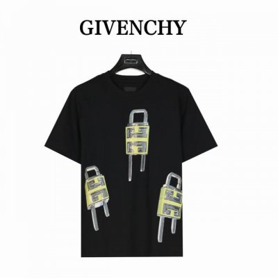 160 Givenchy 纪梵希锁扣短袖 定制1:1螺纹，面料舒适亲肤无无异感，定制定染面料，纺织密度高，垂感佳，不易变形，厚织感加上紧密纺纱工艺，不会影响面料