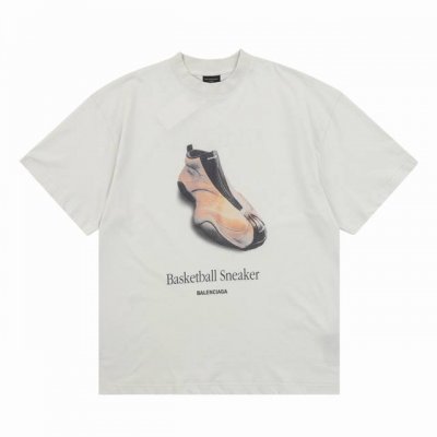 balenciag* 巴黎世家 球鞋印花短袖 胸前椭圆机直喷印花 无色差效果立体 廓形裁剪 码数Xs-L