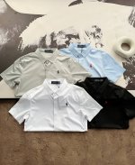 上新 Ralph Lauren-拉夫劳伦25Ss夏季新款纯色衫开衫短袖 科技面料能使棉纤维膨胀后收缩，比普通丝光面料 能提升30%以上光泽度，双面织造结构 双面