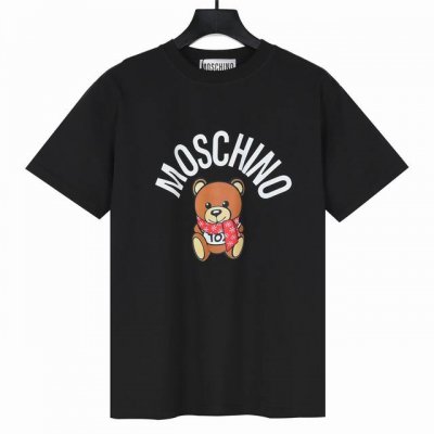 Moschino莫斯奇诺2025春夏新品小熊印花短袖T恤 面料采用300克重精梳棉，定制32支1*1螺纹，成衣两遍水洗处理，面料舒适亲肤无异感，定制定染面料，纺