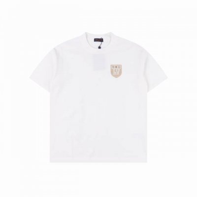 louis Vuitton 路易威登 Lv 25Ss 盾牌刺绣短袖T恤 面料采用定制240G 26支特滑双股精棉平纹高密无尘全棉布料 前幅高密度加厚 走线平整