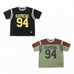 Supreme Ss25 Week8 Split S S Football Top 拼接图案罗纹圆领短袖美式潮流足球衣 男女同款 原版购入开发 拼色螺纹1:1定