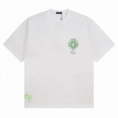 款号Ys25 Ch立体彩色十字架梵文大马蹄印花圆领短袖T恤男女T恤潮采用定制面料丶1比1配色罗纹丶丶立体感足足，250克高克重纯棉面料，细节更佳完美，黑白色S-