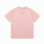 OFF-WHITE 月球背面~大LOGO印花 原版面料 官方同款 短袖T恤 定制 同缸染面料 手感非常舒服 春夏最新版本 颜色: 粉色 尺码：XS~L