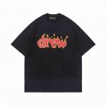 Y12 Drew 火焰洗水短袖T恤 码数：S-Xl 颜色：洗水黑