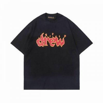 Y12 Drew 火焰洗水短袖T恤 码数：S-Xl 颜色：洗水黑
