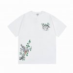 120 隔天到 Loewe 罗意威 高品质320克 花卉鸟儿喷画 印花 Logo精致刺绣 原版面料 官方同款 短袖T恤 同缸染面料 手感非常舒服 春夏最新砖柜同