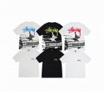 上新款号：S104 Stussy斯图西 Stussy 美式汽车满印复古Beat Crazy印花圆领Tee夏季宽松短袖T恤 男女同款 原版打造 细节高控 -面料精