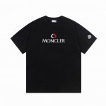 隔天到 Moncler 蒙口 字母Logo 刺绣% Logo标识精致升级 原版面料 官方同款 短袖T恤 定制 同缸染面料 手感非常舒服 春夏最新版本 颜色: 黑
