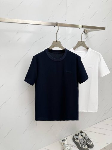 Zegna 24专柜同步最新款 春夏新款男女同款短袖T恤 专柜同步发售 定制专属纯棉面料 定制原版工艺螺纹 胸前重工字母Logo工艺设计 简约大方 从容百搭 档