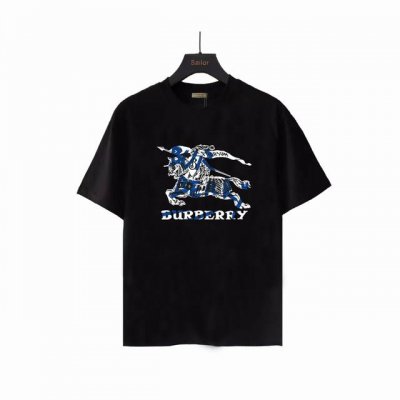 实拍细节图+细节图 Burberry 巴宝莉 新款蓝黑战马短袖T恤 原版面料 官方同款 定制260克同缸染面料 春夏最新砖柜同步 时尚又个性 超级百搭好看的一款